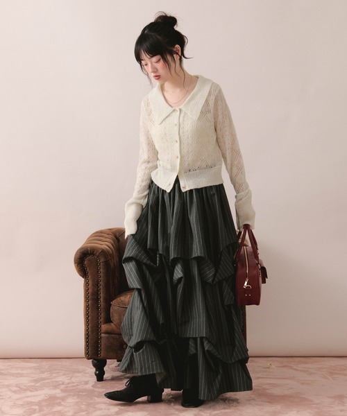 loin nuit カーディガン glitter sheer cardigan / グリッターシアー