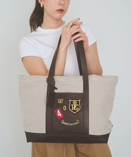 トートバッグ 「MARCO MASI」リネンワッペントート レディースの画像