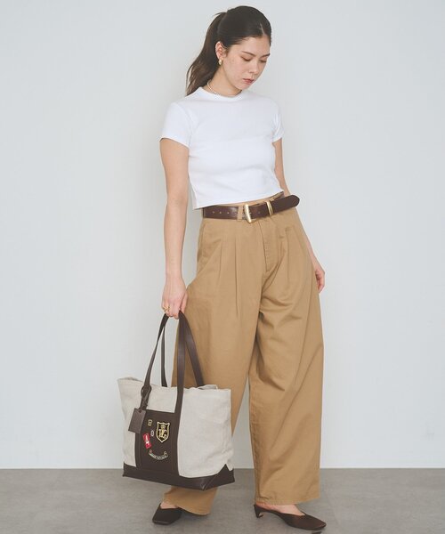トートバッグ 「MARCO MASI」リネンワッペントート レディースの画像