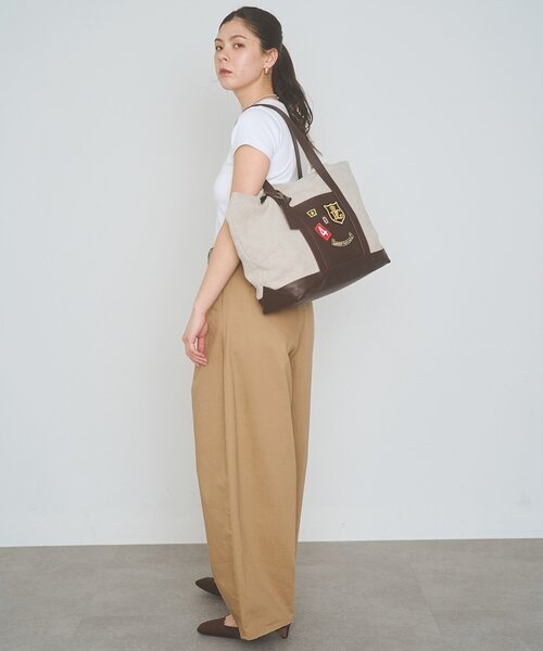 トートバッグ 「MARCO MASI」リネンワッペントート レディースの画像