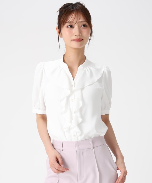 ブラウス  ミサです。 ベルトデザイン刺繍ブラウス【期間限定価格・SALE2点10％・3点15％対象
