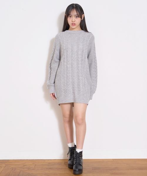 「LOVETOXIC」 「KIDS」ニットワンピース 130cm アイボリー キッズ_画像4