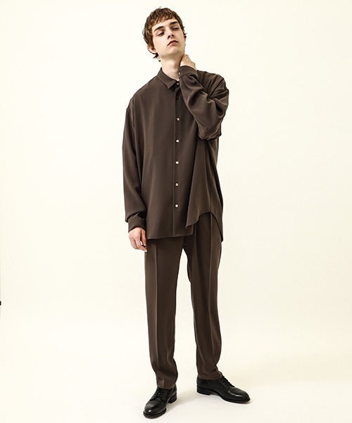 「soe」 スラックス 1 ブラウン メンズ_画像4