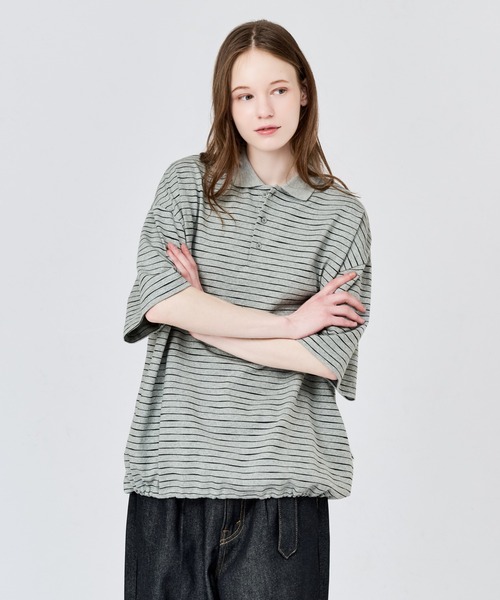 WETTEMPT ポロシャツ 半袖 SKETCH BORDER S/S POLO / スケッチボーダー
