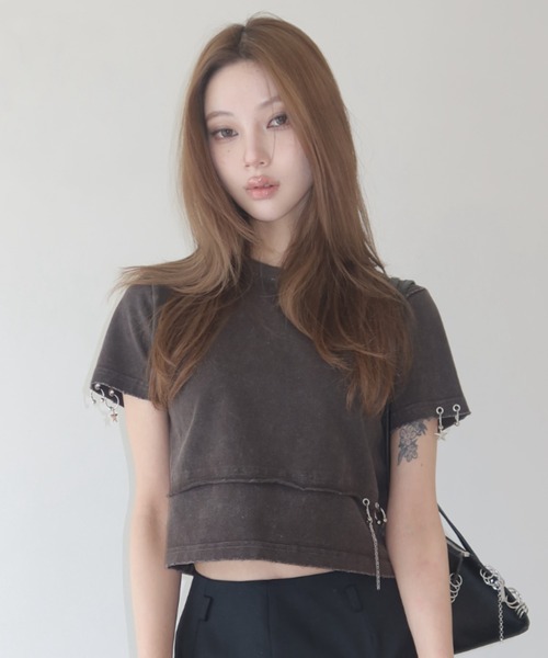 josemoon ロゴチャームTシャツ JOSE MOON（ジョゼムーン） tシャツ LOGO CHARM T SHIRTS/ロゴチャーム