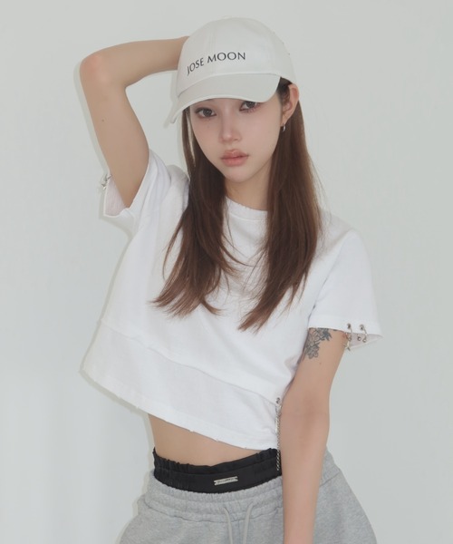 josemoon ロゴチャームTシャツ JOSE MOON（ジョゼムーン） tシャツ LOGO CHARM T SHIRTS/ロゴチャーム