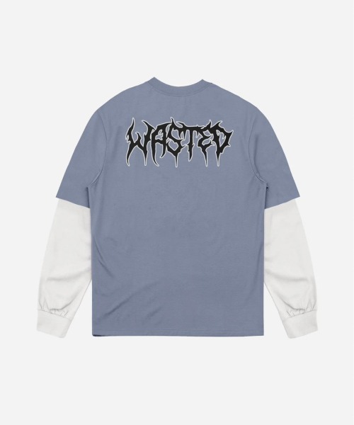 「WASTED PARIS」 長袖Tシャツ L ブルー メンズ_画像4