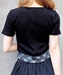 tシャツ 半袖 レイヤードカーデトップス レディースの詳細画像5