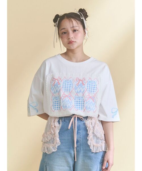 tシャツ ひみつのゆらめきフレームTee レディースの画像