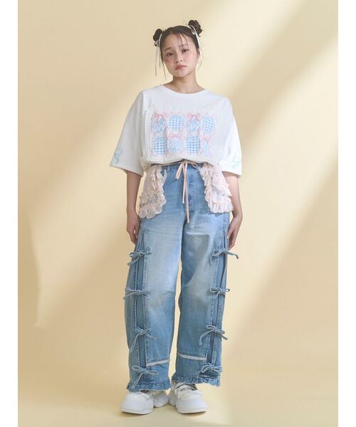tシャツ ひみつのゆらめきフレームTee レディースの画像