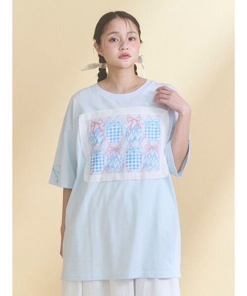 tシャツ ひみつのゆらめきフレームTee レディースの画像