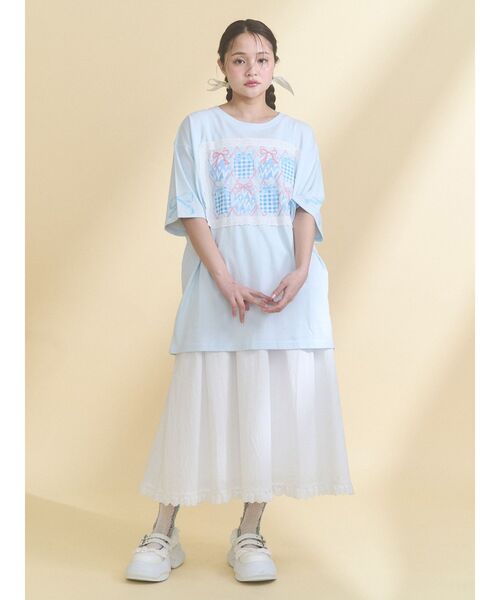 tシャツ ひみつのゆらめきフレームTee レディースの画像