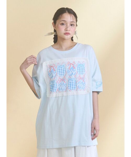 tシャツ ひみつのゆらめきフレームTee レディースの画像