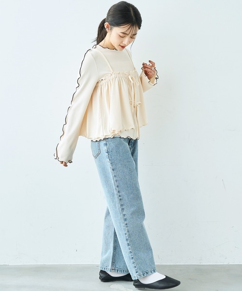 「mil」 ベスト X-SMALL アイボリー レディース_画像8