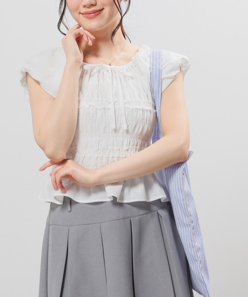 Honeys（ハニーズ） ブラウス シャツ パフスリーブブラウス レディース