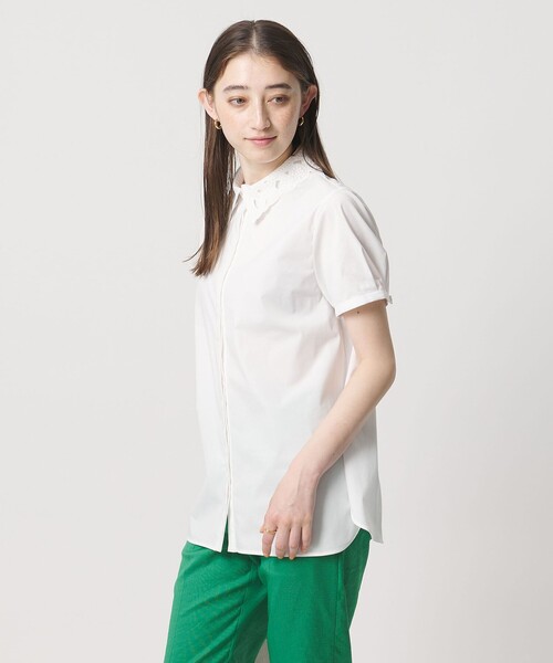 極美品✴︎UNITED ARROWS エンプロイダリーブラウス 手洗い可 UNITED ARROWS（ユナイテッドアローズ） ブラウス シャツ エンブロイ