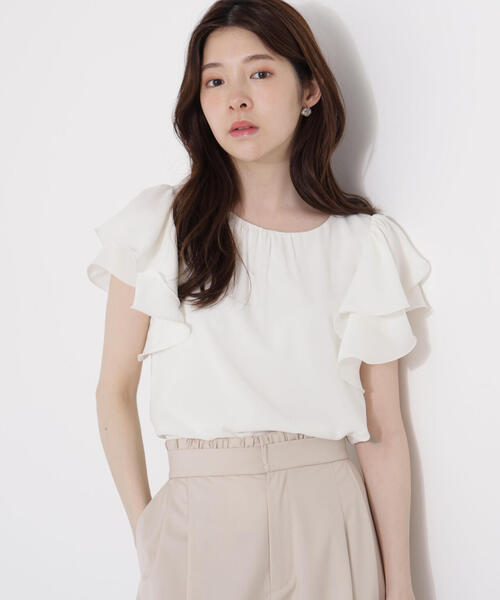 「PROPORTION BODY DRESSING」 半袖ブラウス SMALL ブルー レディース_画像4