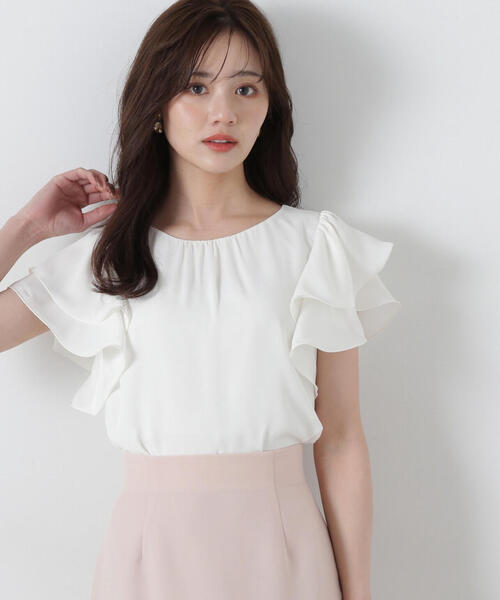 「PROPORTION BODY DRESSING」 半袖ブラウス SMALL ブルー レディース_画像9