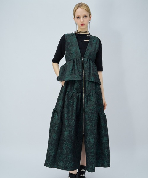 HARE（ハレ） ワンピース ジャガードVネックワンピース(HARE