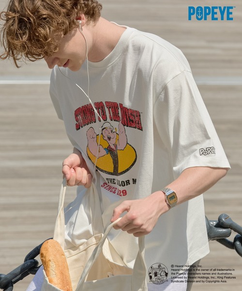 別注】POPEYE×BEAUTY&YOUTH コラボ T ネイビー Lサイズ 別注】＜POPEYE