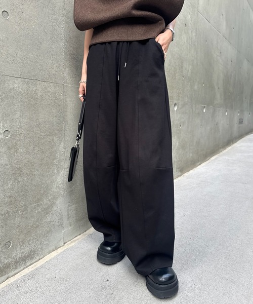 Ameri（アメリ） ワイドパンツ スウェットパンツ ジャージ 2WAY HEM