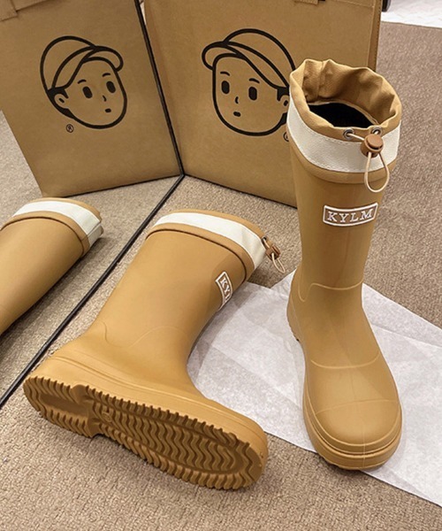 UGG 長靴・レインブーツ ホワイト・ベージュ 長靴 レインブーツ 調整コード付き防水レインブーツ レディース