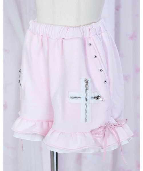 mine by LAFARY パンツ ジップクロスショートパンツ レディース