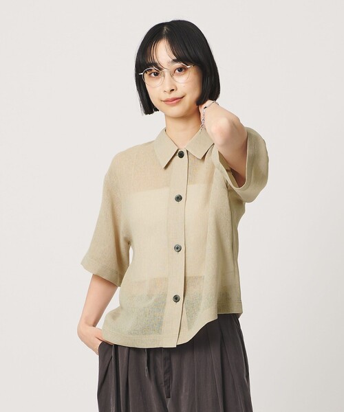 BEAUTY＆YOUTH UNITED ARROWS ブラウス シャツ 夏 半袖 ポリエステル 