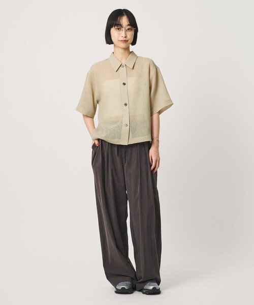 BEAUTY＆YOUTH UNITED ARROWS ブラウス シャツ 夏 半袖 ポリエステル 