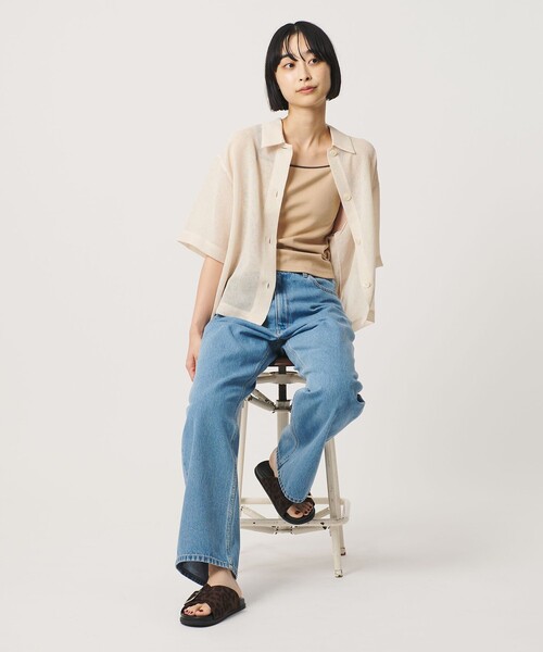 BEAUTY＆YOUTH UNITED ARROWS ブラウス シャツ 夏 半袖 ポリエステル 