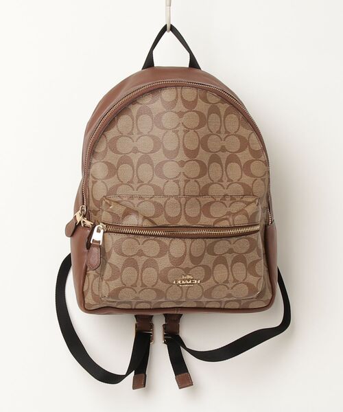 COACH（コーチ） シグネチャー柄 チャーリー バックパック - ブラウン
