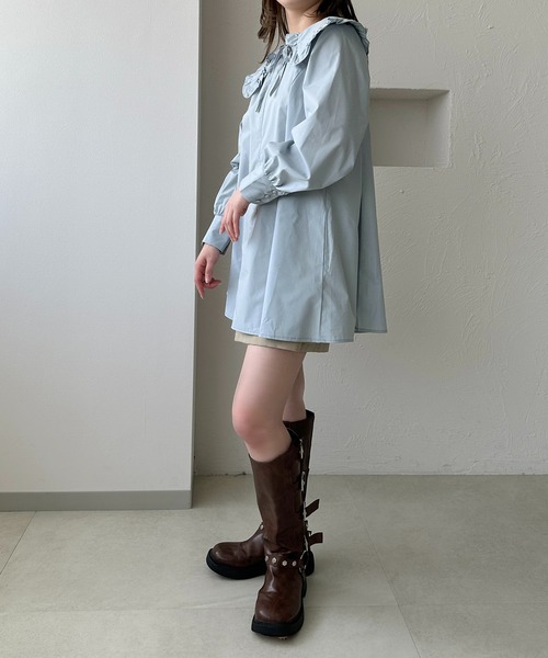 「apres jour clair」 長袖ワンピース X-LARGE オフホワイト レディース_画像4