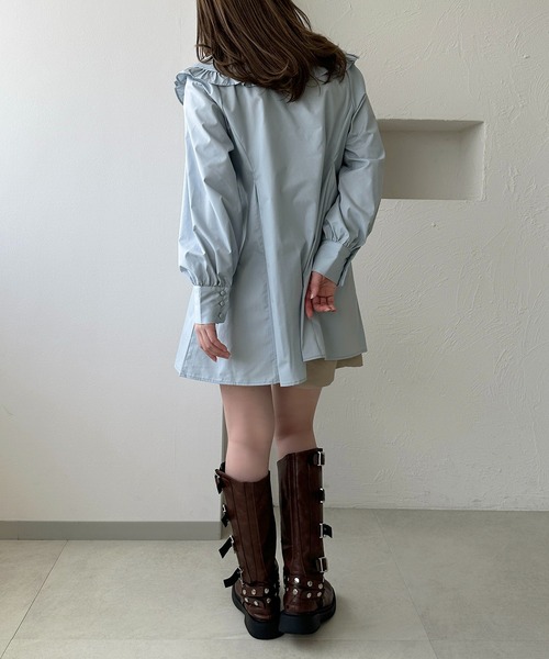 「apres jour clair」 長袖ワンピース X-LARGE オフホワイト レディース_画像5