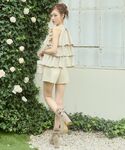 ブラウス シャツ 夏 ビジューネックアメスリブ...の詳細画像3