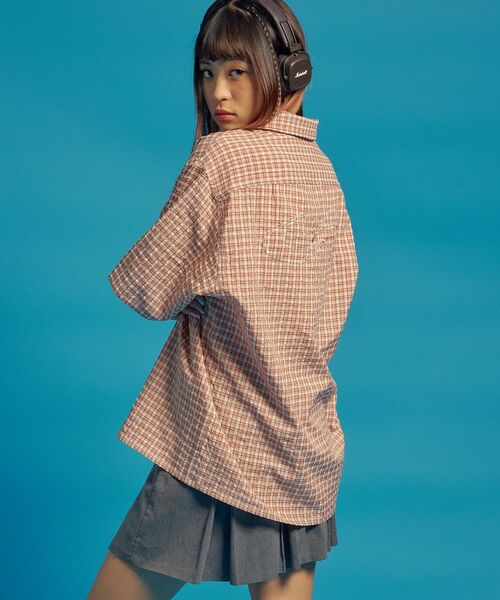 「SEQUENZ」 半袖シャツ LARGE ブルー メンズ_画像4