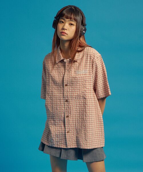 「SEQUENZ」 半袖シャツ LARGE ブルー メンズ_画像7
