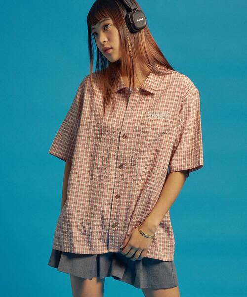 「SEQUENZ」 半袖シャツ LARGE ブルー メンズ_画像8