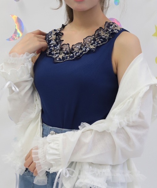 axes femme（アクシーズ ファム） タンクトップ ノースリーブ ルミナス