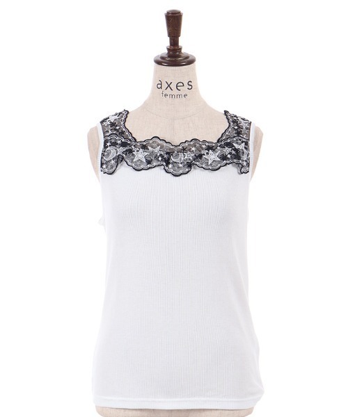 axes femme（アクシーズ ファム） タンクトップ ノースリーブ ルミナス
