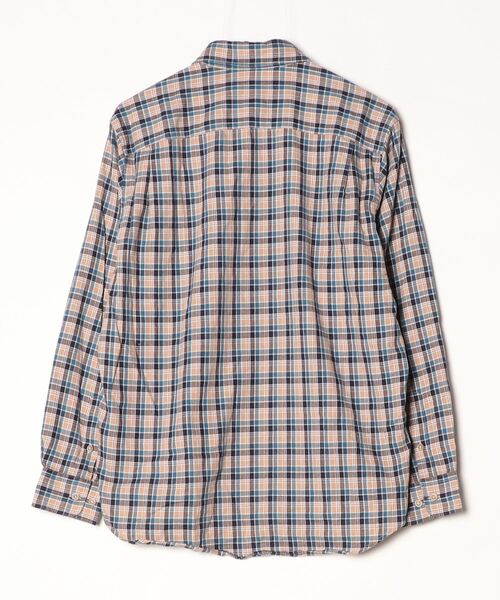 「Golden Bear」 チェック柄長袖シャツ L ブラウン レディース_画像2