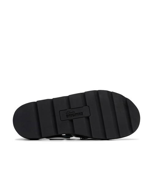 Clarks（クラークス） サンダル MEARE BUCKLE BLACK LEATHER メンズ