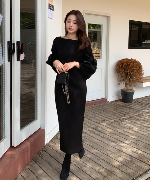 BIRTHDAY BASH（バースデーバッシュ） ワンピース PUFF RIBBON MIDI