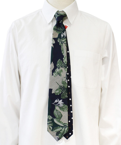 giraffe コーヒータイ giraffe（ジラフ） ネクタイ カラーチップcoffeeタイ BEIGE×NAVY