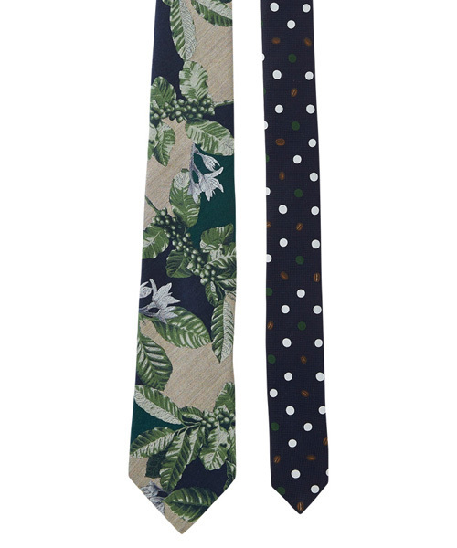 giraffe（ジラフ） ネクタイ カラーチップcoffeeタイ BEIGE×NAVY