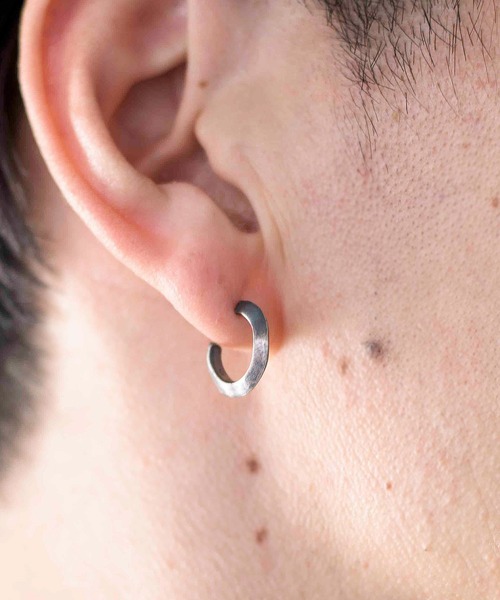 GARNI シルバー フープピアス 約1.5cm シルバー) フープピアス 太め ステンレス ピアス イヤリング