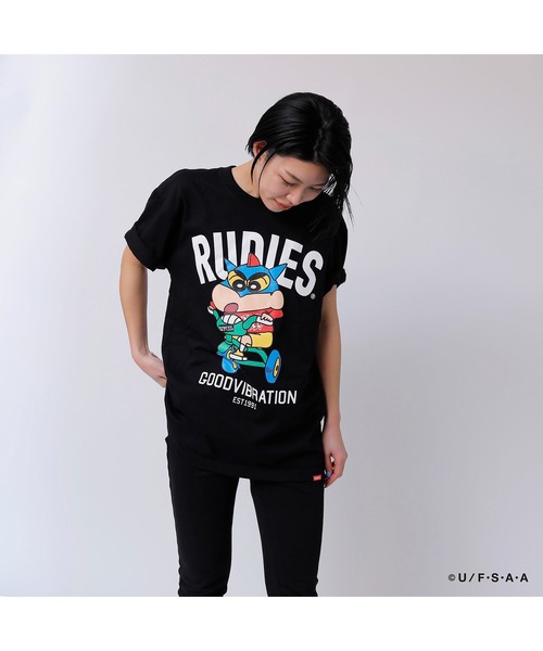 RUDIE'S（ルーディーズ） tシャツ RUDIE'S x CRAYON SHINCHAN TRICYCLE