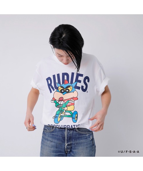 RUDIE'S tシャツ x CRAYON SHINCHAN TRICYCLE TEE / ルー