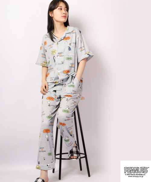 PEANUTS パジャマ ルームウェア スヌーピー半袖＆フルレングスパジャマ