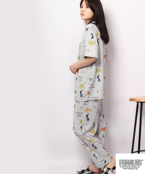 PEANUTS パジャマ ルームウェア スヌーピー半袖＆フルレングスパジャマ