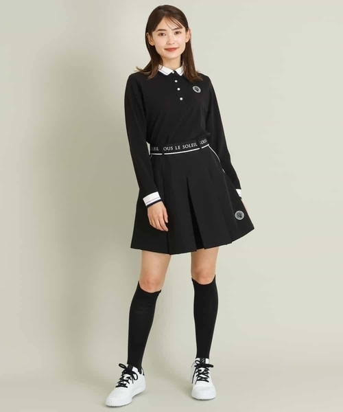 レディースゴルフウェアセット まとめ売り（ポロシャツ、スカート、靴下） Amazon.co.jp: ゴルフウェアレディース長袖ポロシャツミニ